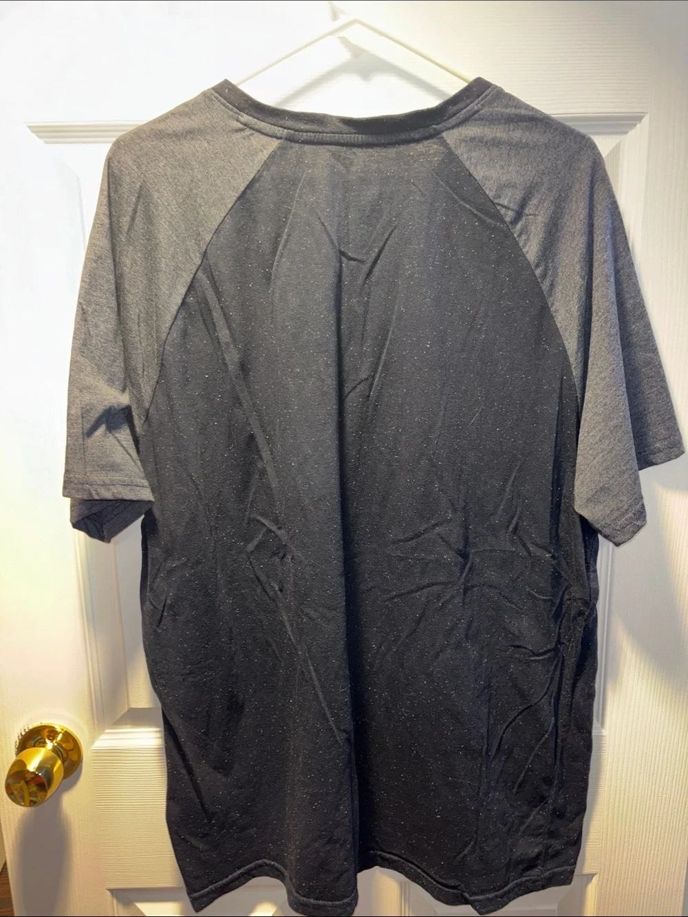 Banana Republic Blue and Gray Short Sleeve Henley Tee
